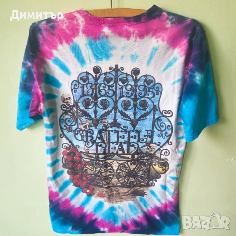 Оригинална тениска на Grateful Dead Bertha Rock music Tie Dye M/L 1995, снимка 10 - Тениски - 53391771