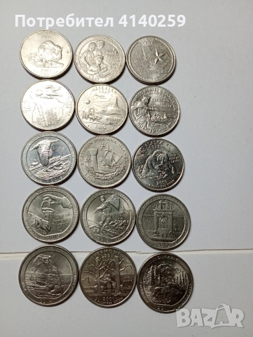 САЩ МОНЕТИ ЛОТ 1/4 КУОРТЪР ДОЛАР 1999 - 2022 Г , снимка 2 - Нумизматика и бонистика - 52556684