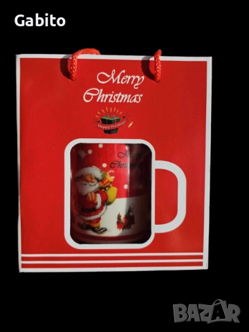 Оригинален коледен подарък чаша в оригинална  опаковка и лъжичка 
