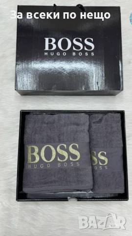 Hugo Boss Луксозни Хавлии - 2бр. в кутия - Налични Различни Цветове Код E703, снимка 2 - Хавлиени кърпи - 51151709
