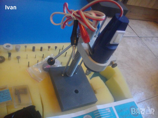 Нова Старо Немско Качество Специализирана Eл. Мини Дрелка-Шлифовалка -Комплект Аксесоари/Стойка-CTR , снимка 11 - Други инструменти - 43384859