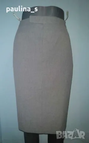 Два броя / Офис миди пола с хастар, с вълна и висока талия / за офис , снимка 10 - Поли - 31157231