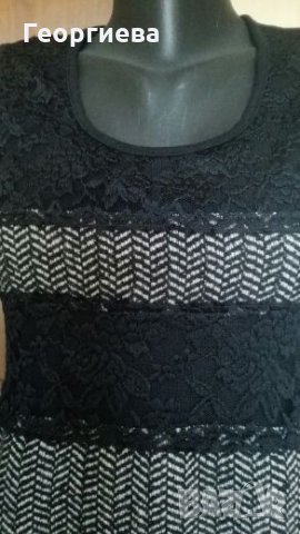 Красива плътна рокля в черно и сиво ПРОМОЦИЯ - 8лв.🍀👗S,S/M👗🍀 арт.285, снимка 3 - Рокли - 27616339