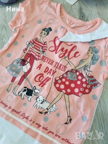 Красива тениска за момичета, снимка 2 - Детски тениски и потници - 25256947