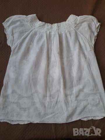 Бяла дамска блуза, снимка 3 - Тениски - 50666636