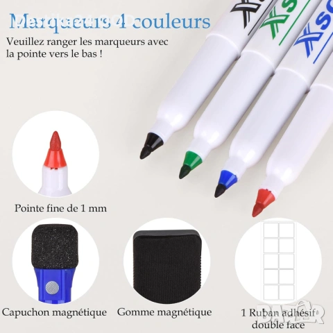 Магнитен седмичен календар за хладилник 42x28 см бяла дъска планер, снимка 4 - Декорация за дома - 53463475