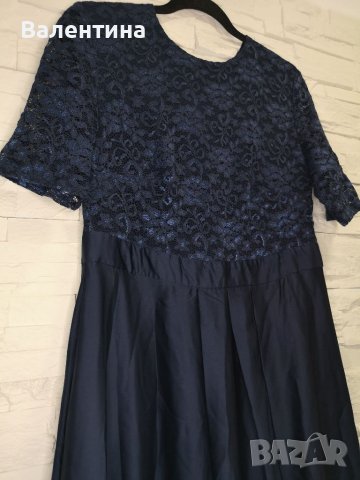 Swing официална рокля, тъмносиня, дантела, L/XL размер , снимка 13 - Рокли - 38350234