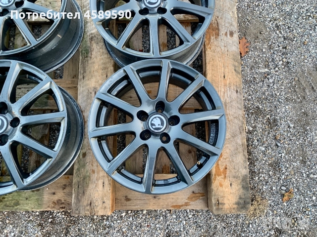 4бр.Алуминиеви джанти 16цола 5x100 за Skoda Kamiq,Fabia,Praktik,Rapid,Roomster, снимка 4 - Гуми и джанти - 52259178