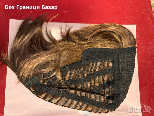 Нова Къса кафява боб перука – термоустойчива синтетична коса за жени прическа, снимка 2 - Аксесоари за коса - 52146095