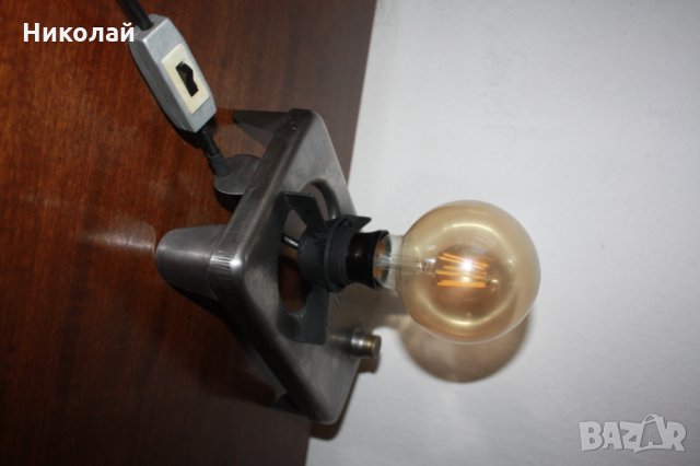 Лампа, направена от стар спиртник !!!, снимка 6 - Настолни лампи - 27115106