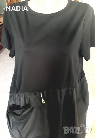 Черна рокля за едри дами, снимка 4 - Рокли - 37893706