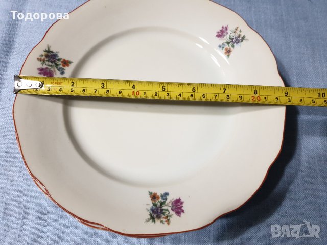 Порцеланови чинии-6 броя-Китка- Нови пазар, снимка 4 - Чинии - 35028443