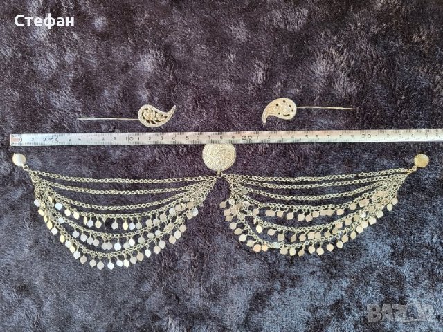 Сребърна Трепка Възрожденски Прочелник накит носия пафта, снимка 6 - Антикварни и старинни предмети - 43171809