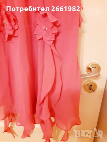 Маркова италианска копринена рокля - циклама, снимка 10 - Рокли - 32450586