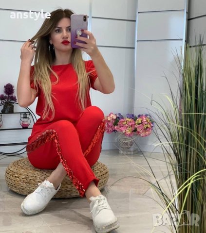 Елегантен екип в два цвята, снимка 4 - Комплекти - 28179067