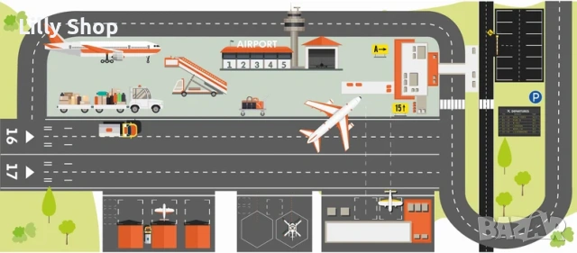 Стикер за мебел ИКЕА Трофаст летище/ Ikea Trofast airport, снимка 2 - Други - 53147227