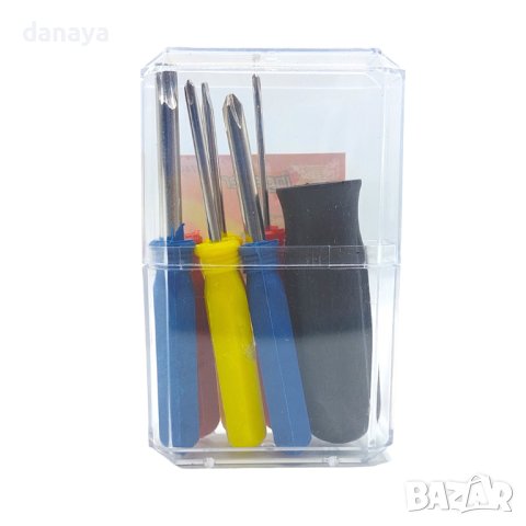 4386 Комплект мини отвертки с накрайник в кутия, снимка 5 - Отвертки - 43816437