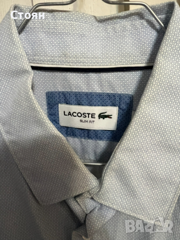 Риза Lacoste - оригинал, снимка 2 - Ризи - 44882790