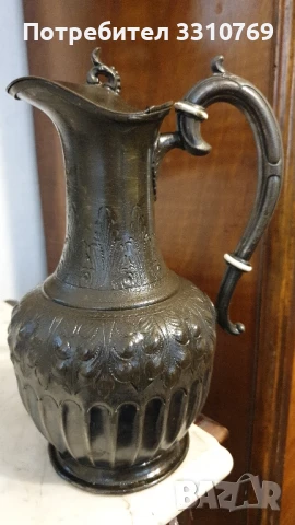 Рядка находка-красива антикварна посребрена кана. , снимка 1