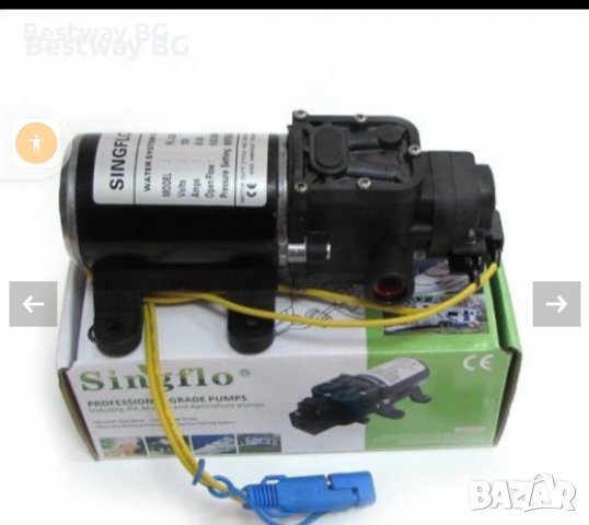 Хидрофорна водна помпа 4.3 литра/минута, 12 волта  Подходяща за газов бойлер,кемпер.ке