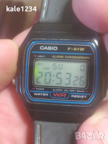 Часовник CASIO F-91W. 593. Malaysia. Оригинал. Vintage watch. , снимка 4 - Мъжки - 43728873