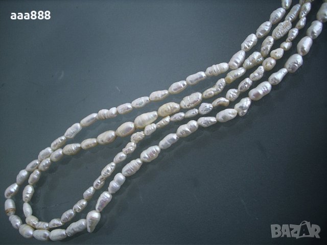 Колие естествени перли два броя , снимка 1 - Колиета, медальони, синджири - 39664361
