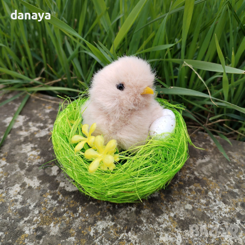 4614 Великденска украса Пухкави пиленца в гнездо, снимка 5 - Декорация за дома - 44861911