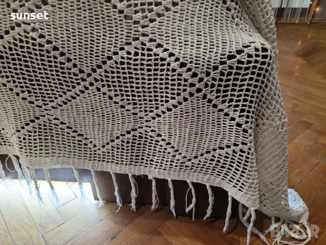 ръчно плетена покривка за голяма спалня , бяла, снимка 12 - Декорация за дома - 50269277