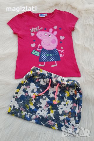 Блуза Peppa Pig и пола 18-24 месеца, снимка 1 - Комплекти за бебе - 32300406