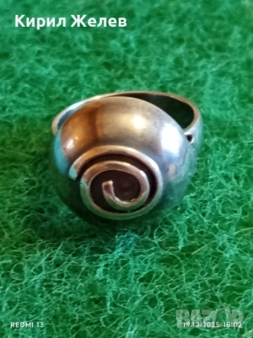 Дизайнерски сребърен пръстен АРТ БИЖУ нестандартен дизайн много красив 52319