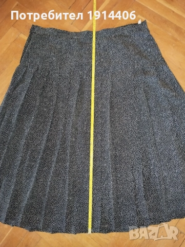 Черна пола плисе на точки , размер 42, талия 49 см., дължина 76 см., снимка 11 - Поли - 51870648