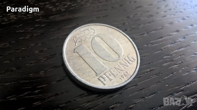 Монета - Германия - 10 пфенига | 1967г.; серия А, снимка 1 - Нумизматика и бонистика - 33202898