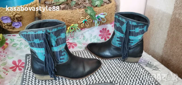 Боти Естествена кожа 40.5н., снимка 13 - Дамски ботуши - 48043346