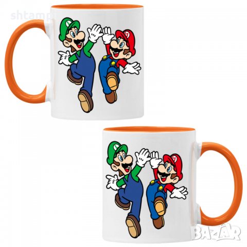 Чаша Super Mario Luigi High Five,Керамична Чаша, Кафе Чай, Игра,Изненада,Подарък,Повод,Празник,Рожде, снимка 4 - Чаши - 38508216