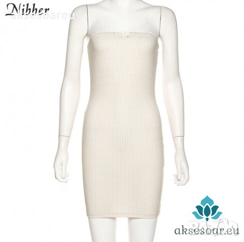 Дамска секси рокля без презрамки жени романтични мини рокли елегантно лятно парти клуб вечер мода пр, снимка 9 - Рокли - 37659988