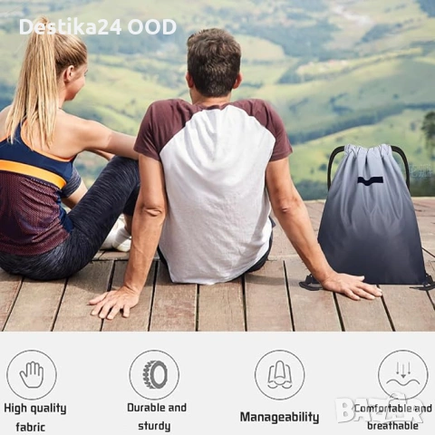 Водоустойчива чанта тип торба спортна с връзки сгъваема, снимка 3 - Чанти - 53510476