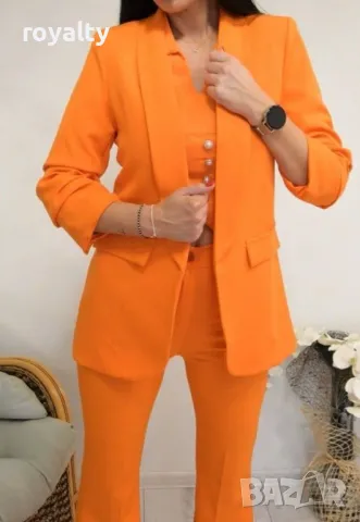 Оранжево пролетно сако, снимка 4 - Палта, манта - 49549239