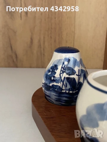 Delft. Holland. Vintage. Комплект за подправки., снимка 4 - Антикварни и старинни предмети - 51344160