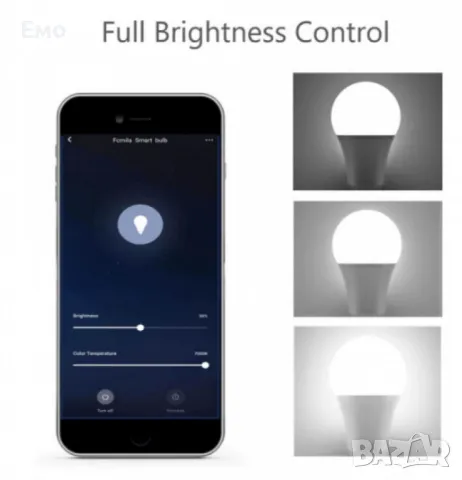 Интелигентна WiFi,smart , LED Крушка, с достъп за управление. Гаранция 12 Месеца , снимка 3 - Лед осветление - 48046755