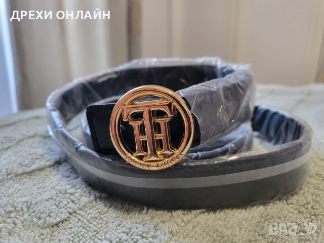 Черен колан по модел на Tommy Hilfiger , снимка 5 - Колани - 51734450