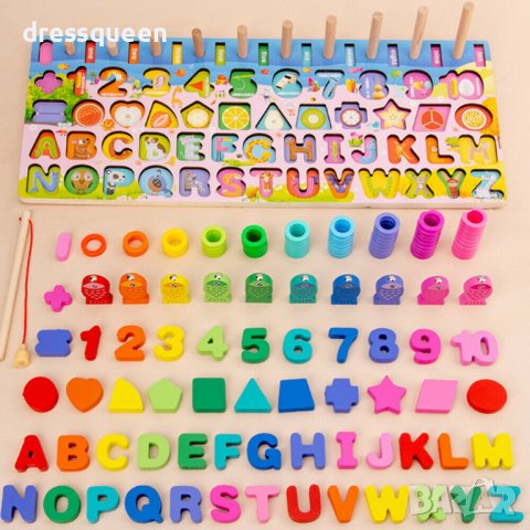 3667 Дървена дъска за игра 5в1, снимка 11 - Образователни игри - 37684007