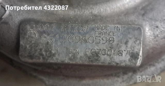 Турбо / турбина от Mercedes-Benz ML 270 2.7 CDI 163к.с , снимка 5 - Части - 53479104