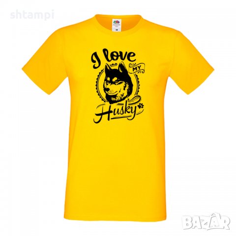 Мъжка тениска I Love My Husky  Dog,Куче, животно,подарък,изненада, снимка 8 - Тениски - 36934422