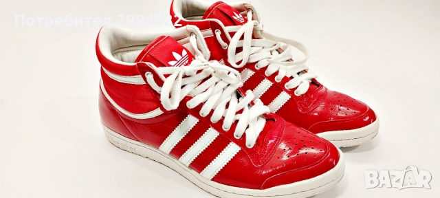 Редки червени маратонки Adidas Sleek Series Hi Top Размер 37 1/3 UK 4 1/2 G61361 US 6