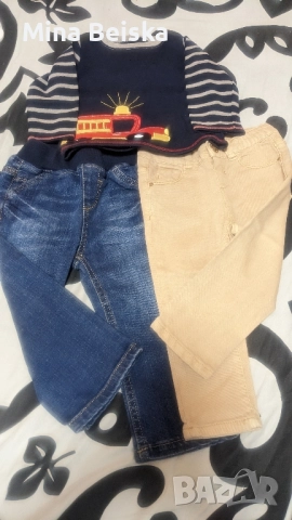 Бебшки летни дрехи рр80, снимка 6 - Панталони и долнища за бебе - 29257785
