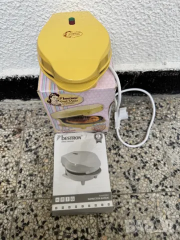 Мини Гофретник - Bestron AMW500V, 550 W, 1 Гофрета, Незалепващо Покритие!, снимка 3 - Гофретници - 50378814
