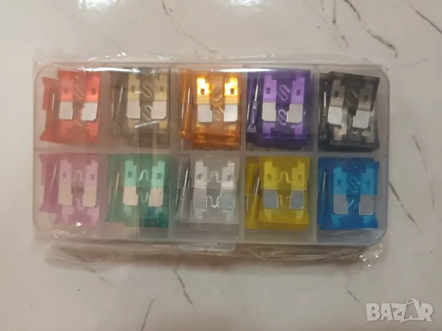 Комплект бушони за автомобили 100 броя 2А,3А,5А,7,5А,10А,15А,20А,25А,30А,35А,автомобилен предпазител, снимка 4 - Аксесоари и консумативи - 48729432