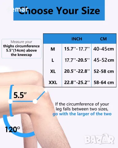ABYON шарнирна наколенка, регулируема опора за коляното за мъже и жени M и XL, снимка 6 - Наколенки - 50273588