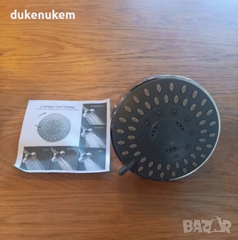 Душ глава 10 см, 5 режима, хром, 360° въртене, водоспестяваща, снимка 8 - Душове - 52522877