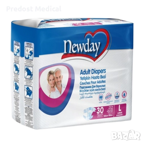 Памперси за възрастни Newday - M (50-85см), 30 бр.